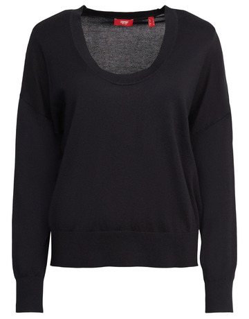 Comprar Jersey de moda oversize amplio Negro Jersey-suéter corto