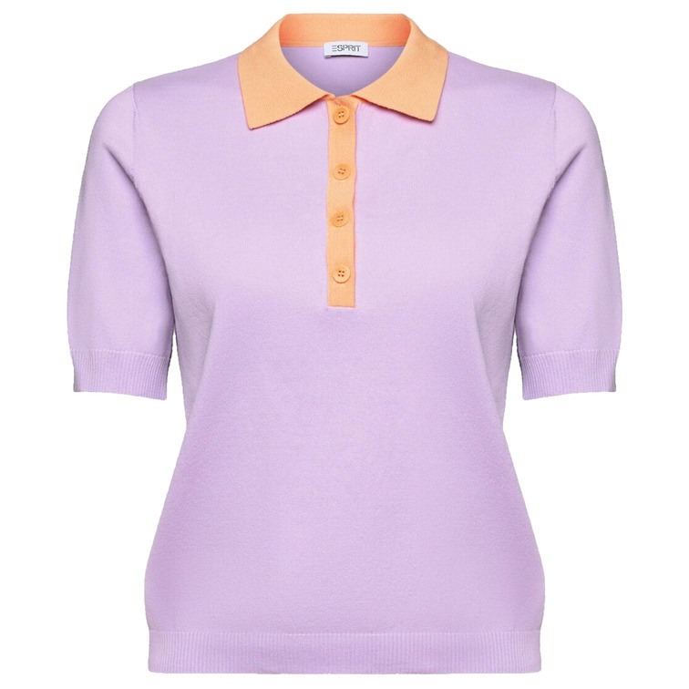 POLO COLORBLOCK EN MEZCLA DE ALGODÓN MUJER ESPRIT