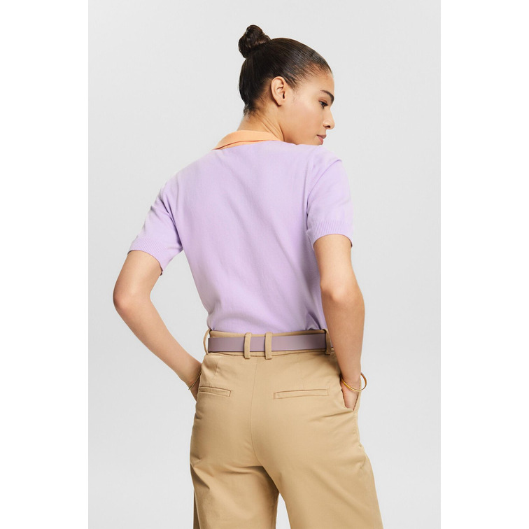 POLO COLORBLOCK EN MEZCLA DE ALGODÓN MUJER ESPRIT