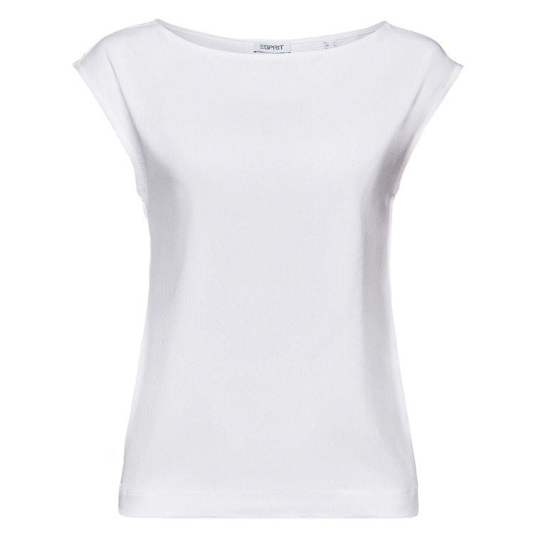 CAMISETA CON CUELLO BARCO MUJER ESPRIT