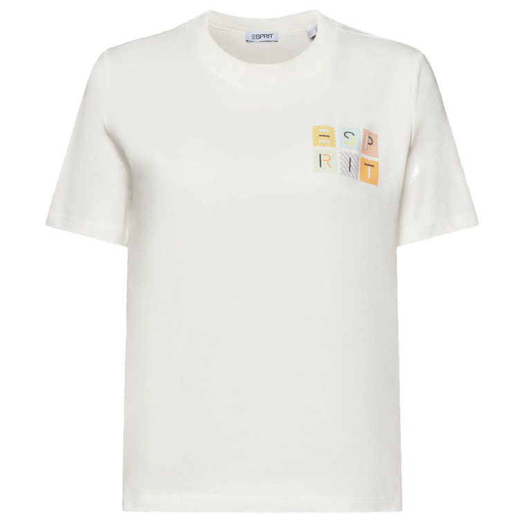 CAMISETA DE PUNTO CON LOGOTIPO MUJER ESPRIT