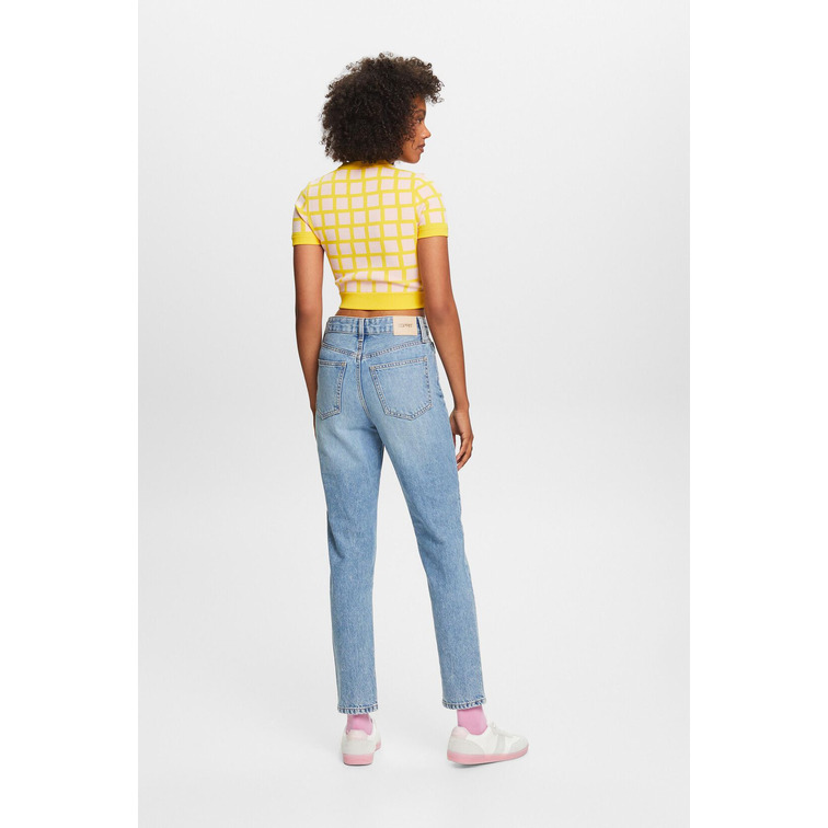 JEANS DE TIRO ALTO ESTILO RETRO MUJER ESPRIT