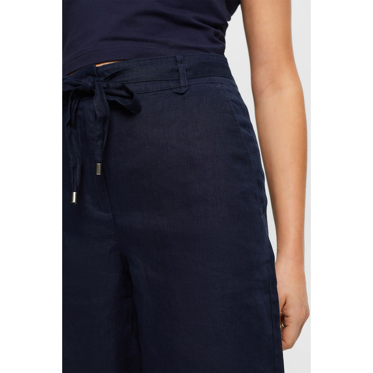 PANTALÓN CORTO DE LINO WIDE LEG MUJER ESPRIT