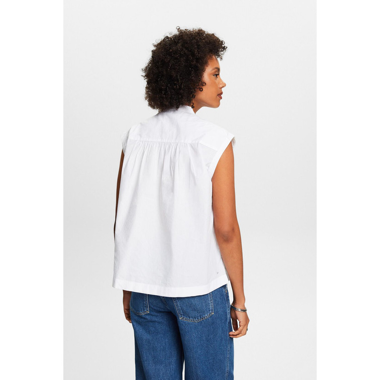 BLUSA DE ALGODÓN SIN MANGAS MUJER ESPRIT