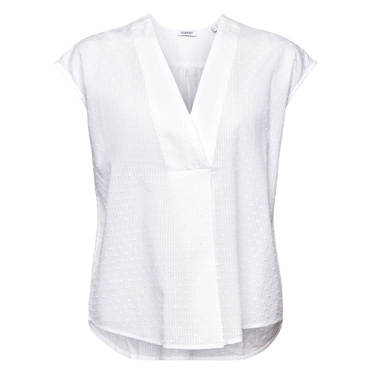 BLUSA CON CUELLO PICO MUJER ESPRIT