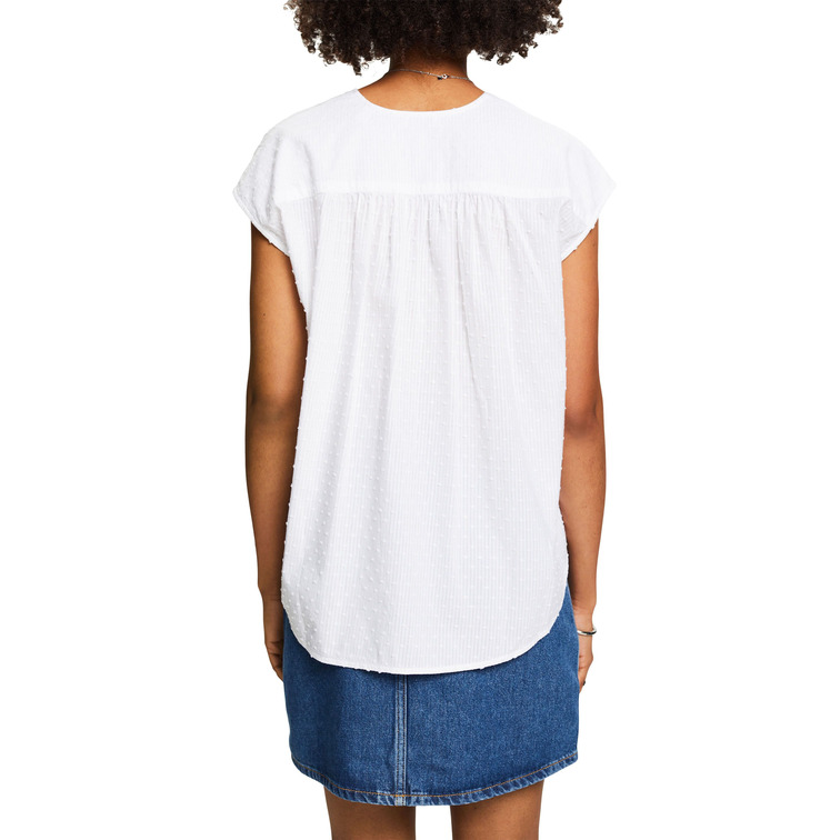 BLUSA CON CUELLO PICO MUJER ESPRIT