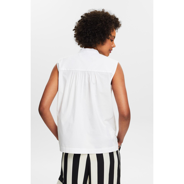 BLUSA DE POPELINA SIN MANGAS MUJER ESPRIT