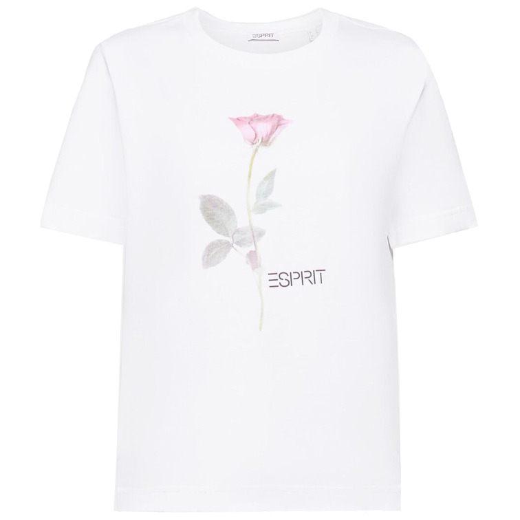 CAMISETA CON FLOR ESTAMPADA MUJER ESPRIT