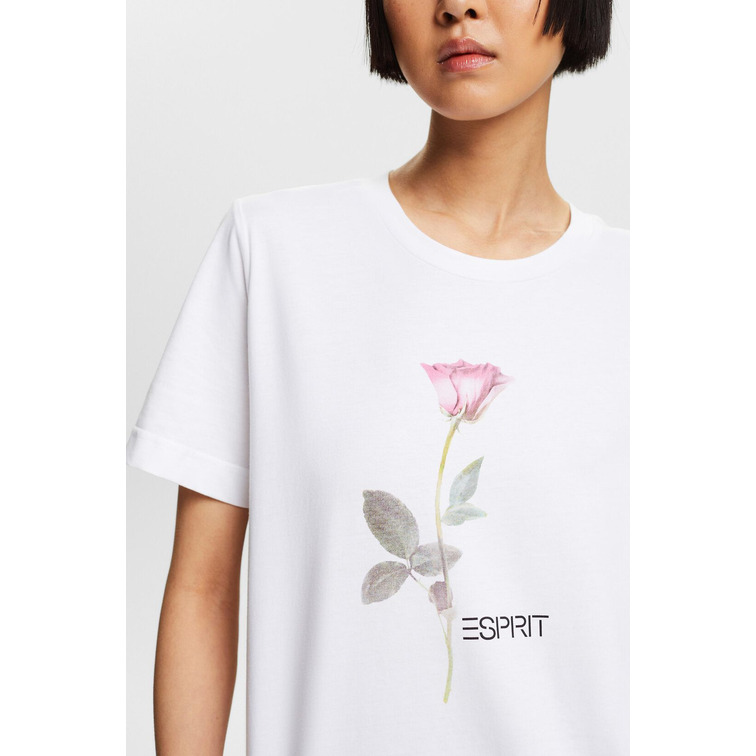 CAMISETA CON FLOR ESTAMPADA MUJER ESPRIT