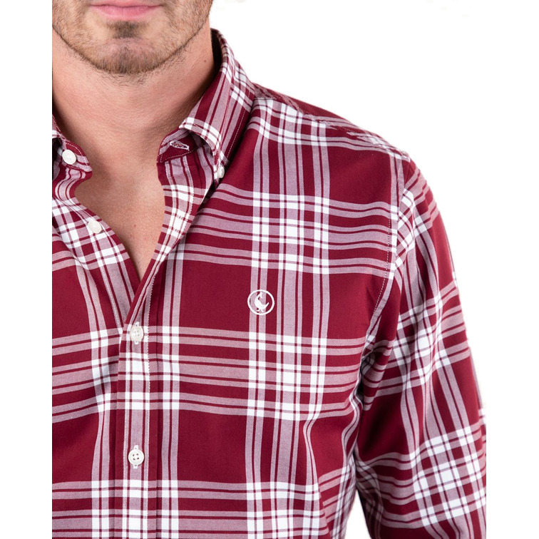 CAMISA HOMBRE  EL GANSO CAMISA TARTÁN ROJO