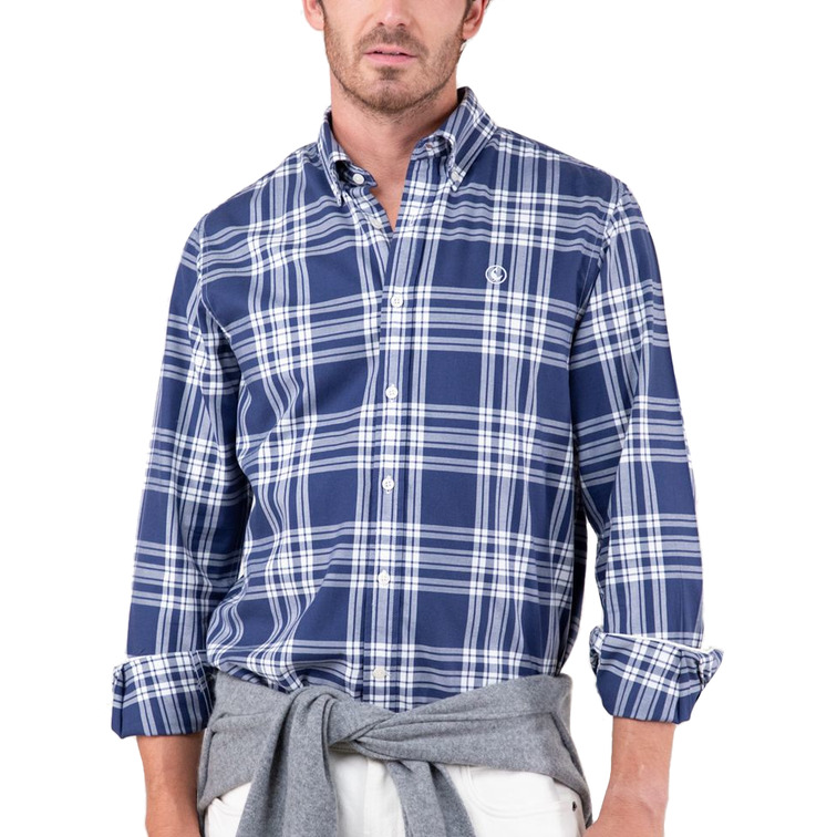 CAMISA HOMBRE  EL GANSO CAMISA TARTÁN MARINO