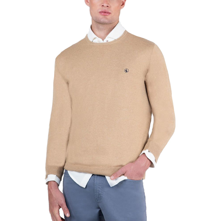 JERSEY HOMBRE  GANSO JERSEY CUELLO REDONDO CAMEL