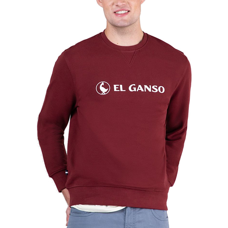 SUDADERA HOMBRE  GANSO SUDADERA LOGO GANSO GRANATE