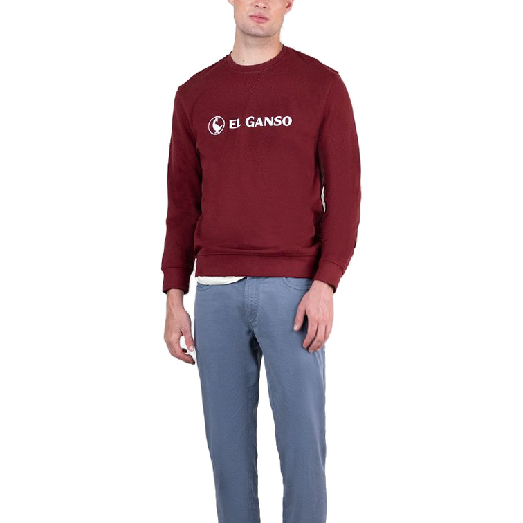 SUDADERA HOMBRE  GANSO SUDADERA LOGO GANSO GRANATE