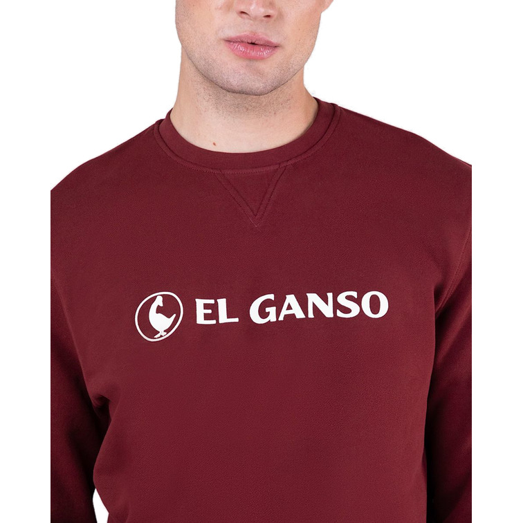 SUDADERA HOMBRE  GANSO SUDADERA LOGO GANSO GRANATE