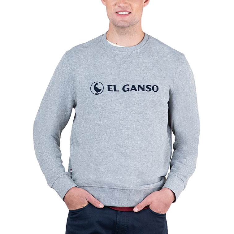 SUDADERA HOMBRE  GANSO SUDADERA LOGO GANSO GRIS