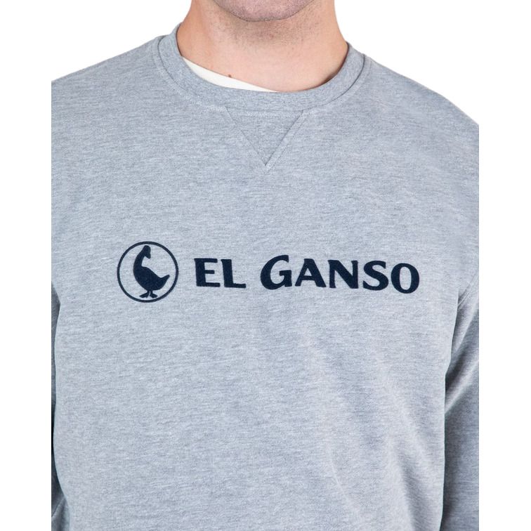 SUDADERA HOMBRE  GANSO SUDADERA LOGO GANSO GRIS