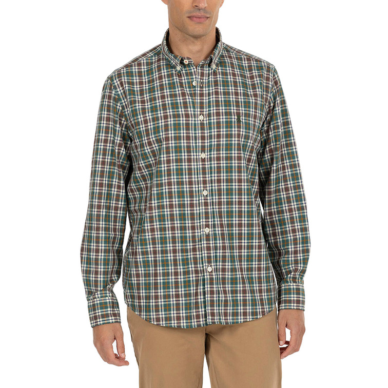 CAMISA HOMBRE  PULPO CAMISA MULTICUADRO TWILL MOSTA