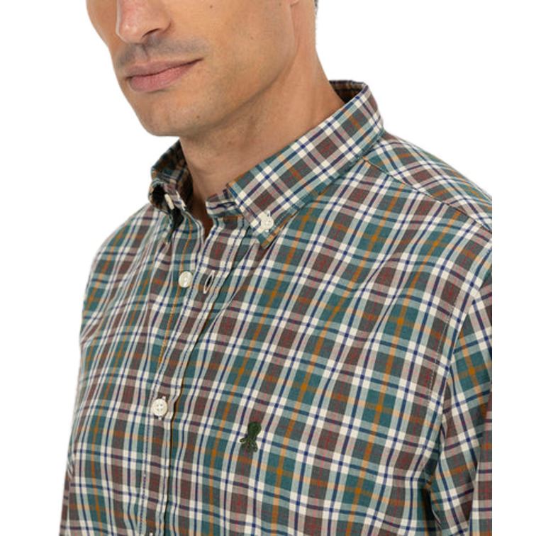 CAMISA HOMBRE  PULPO CAMISA MULTICUADRO TWILL MOSTA