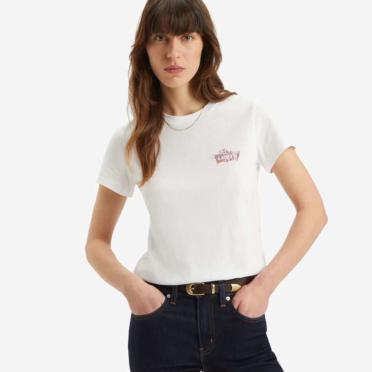 CAMISETA MUJER LEVIS PERFECT LOGO FLORES