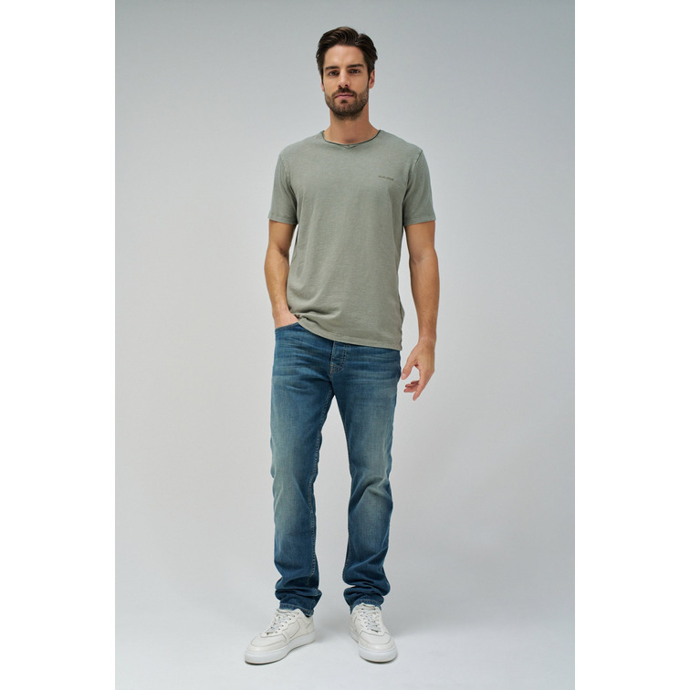 CAMISETA HOMBRE  SALSA JEANS T-SHIRT V NECK RAW EDGE SLIM F