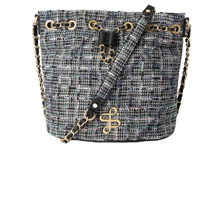  SALSA TWEED BUCKET BAG WITH SMALL WA