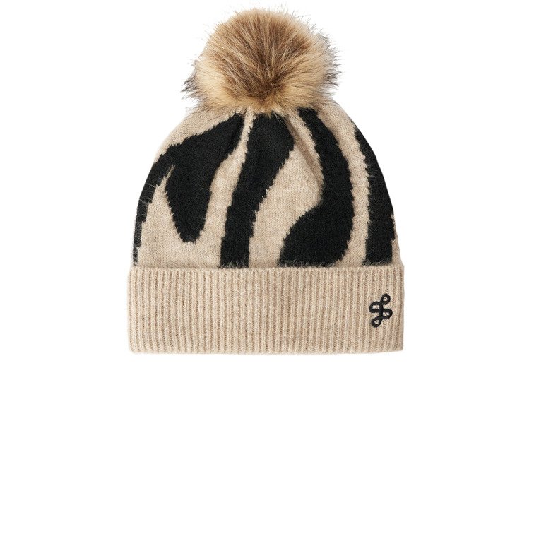 GORRO MUJER SALSA JEANS ANIMAL PRINT POMPON