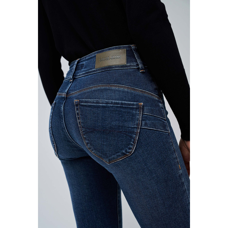 VAQUERO MUJER SALSA JEANS RECTO EFECTO PUSH IN