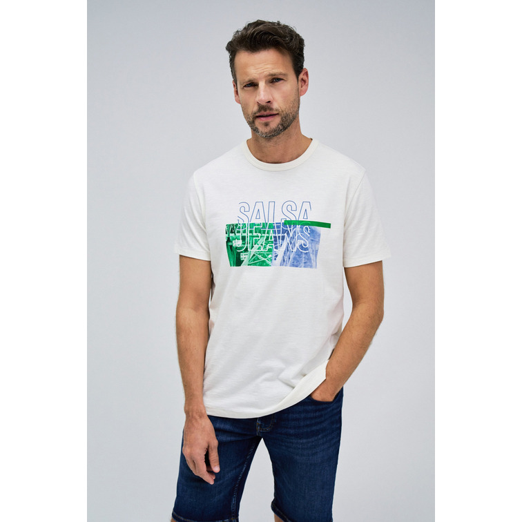 CAMISETA HOMBRE  SALSA T-SHIRT SLIM FIT W/ GRAPHIC