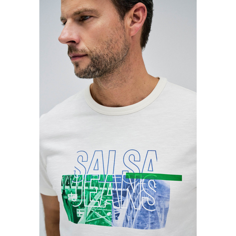 CAMISETA HOMBRE  SALSA T-SHIRT SLIM FIT W/ GRAPHIC