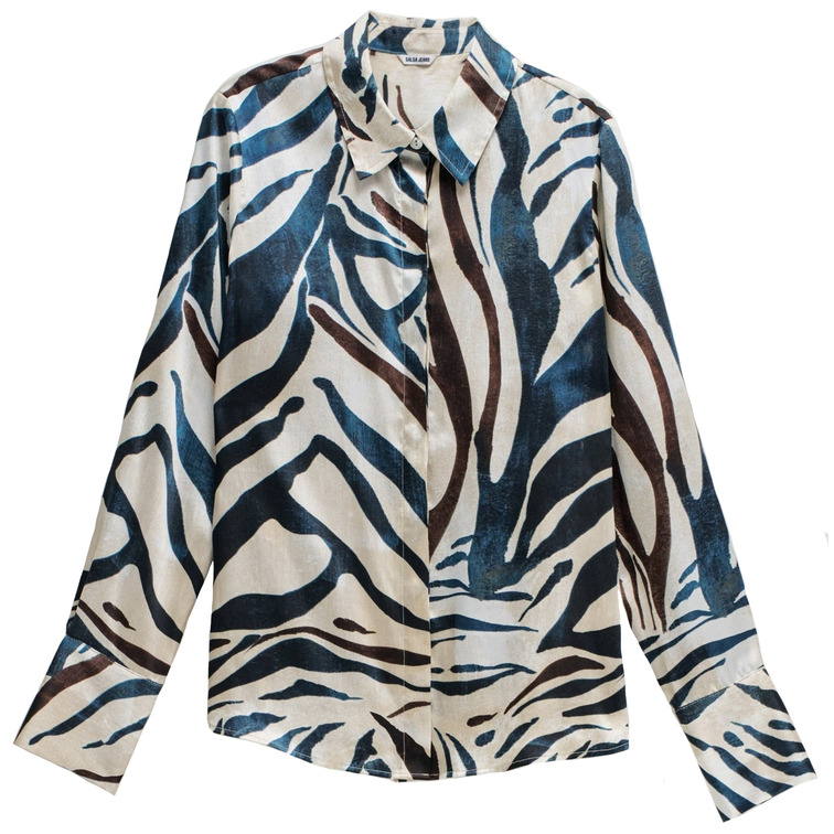 CAMISA SATINADA MUJER SALSA JEANS ANIMAL PRINT