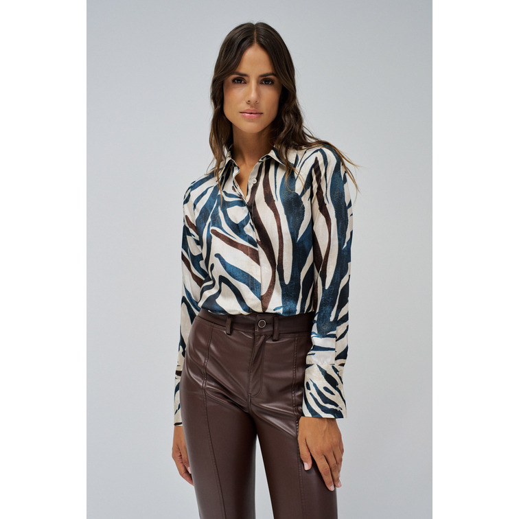 CAMISA SATINADA MUJER SALSA JEANS ANIMAL PRINT