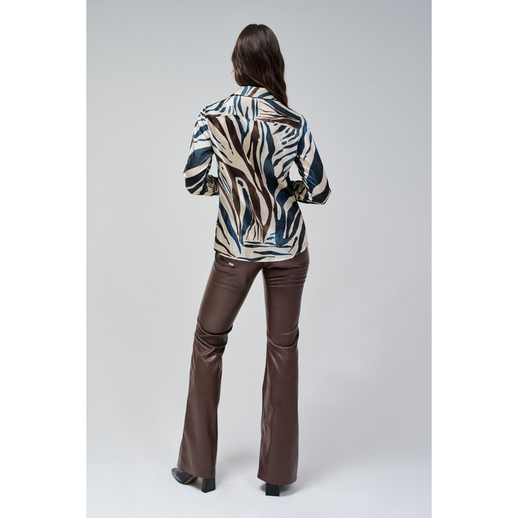 CAMISA SATINADA MUJER SALSA JEANS ANIMAL PRINT