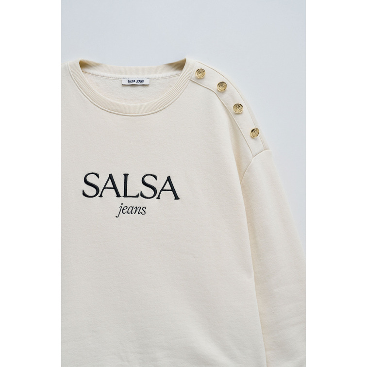 SUDADERA MUJER SALSA JEANS CON LOGO