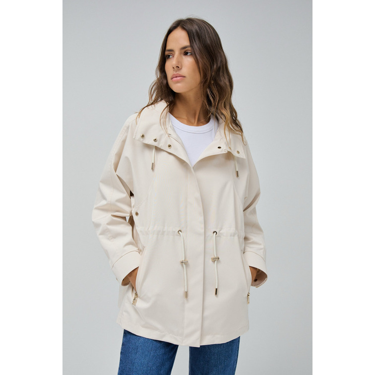 PARKA IMPERMEABLE CON CORDÓN AJUSTABLE MUJER SALSA