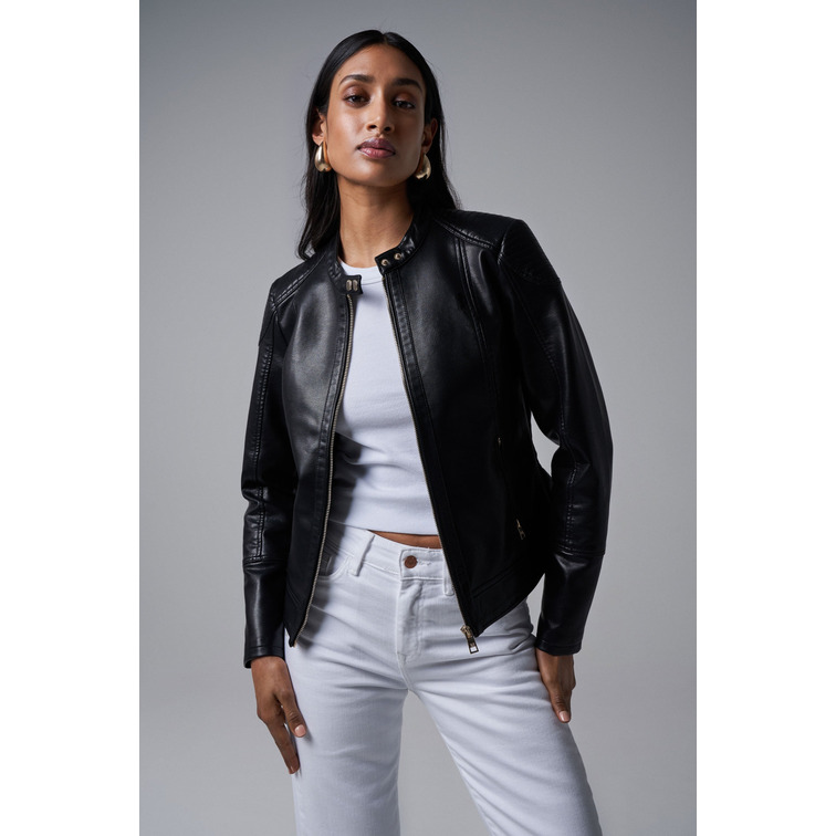 CHAQUETA EFECTO PIEL MUJER SALSA