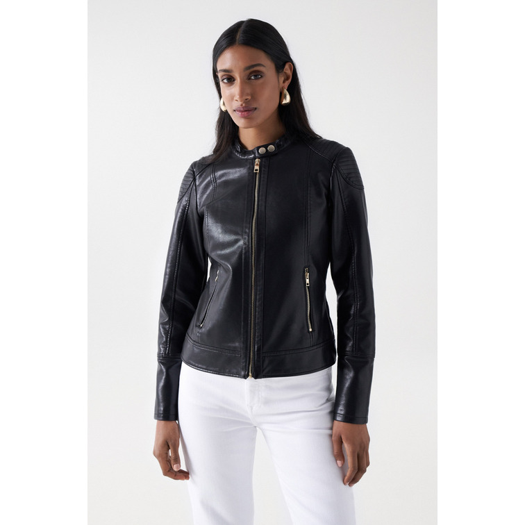 CHAQUETA EFECTO PIEL MUJER SALSA