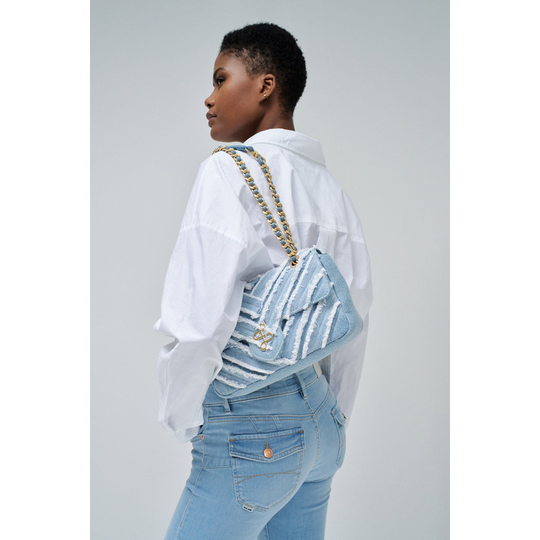 BOLSO MUJER  SALSA JEANS DENIM FRINGES BAG W/CHAIN