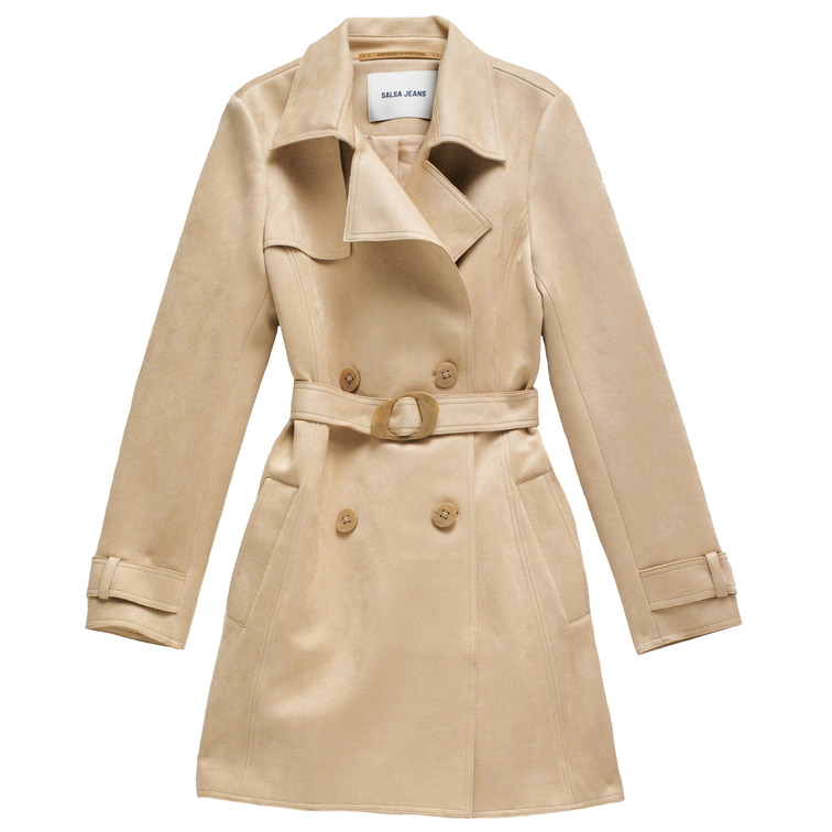 ABRIGO MUJER  SALSA JEANS SUEDE TRENCH COAT