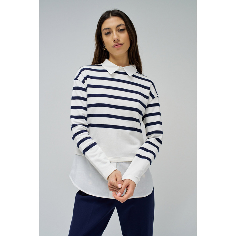 SUDADERA MUJER  SALSA JEANS TWOFER SWEATSHIRT