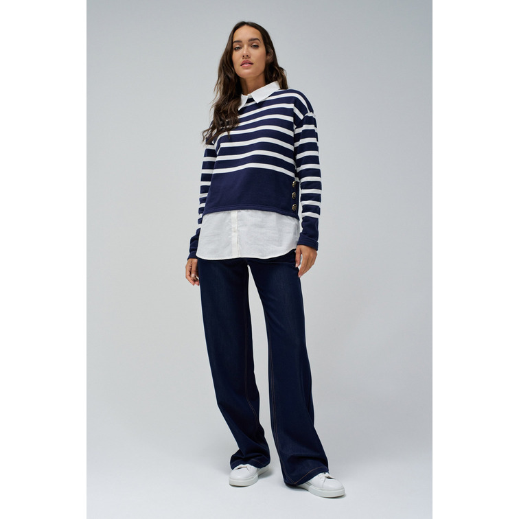 SUDADERA MUJER  SALSA JEANS TWOFER SWEATSHIRT