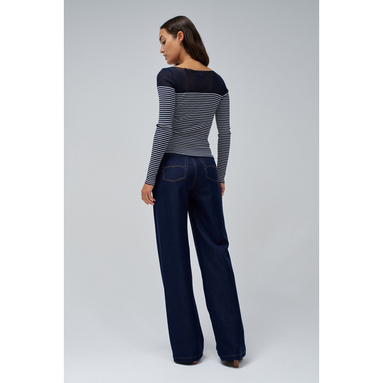 JERSEY MUJER  SALSA JEANS SWEATER WITH SHEER UPPER DETAI