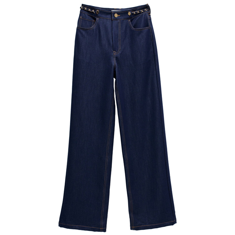 VAQUERO MUJER  SALSA JEANS LIGHTDENIM PANTS WITH CHAIN