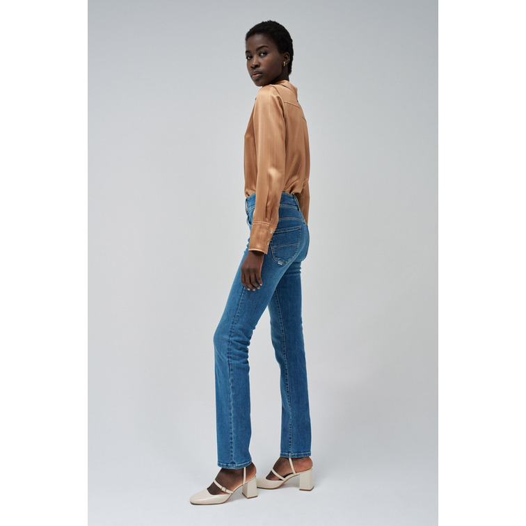 VAQUERO SLIM MUJER SALSA JEANS SECRET TIRO MEDIO EFECTO PUSH IN