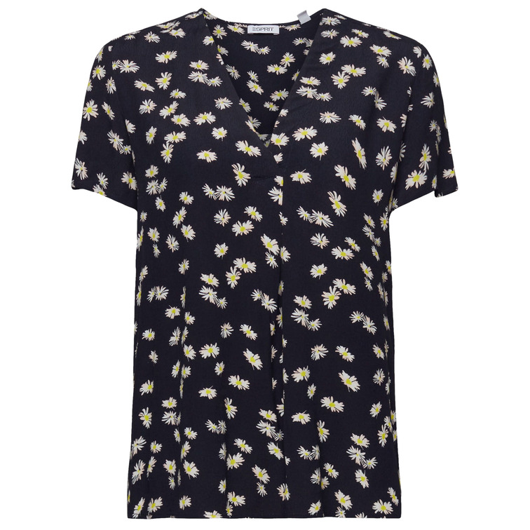 BLUSA ESTAMPADA CON ESCOTE PICO MUJER ESPRIT