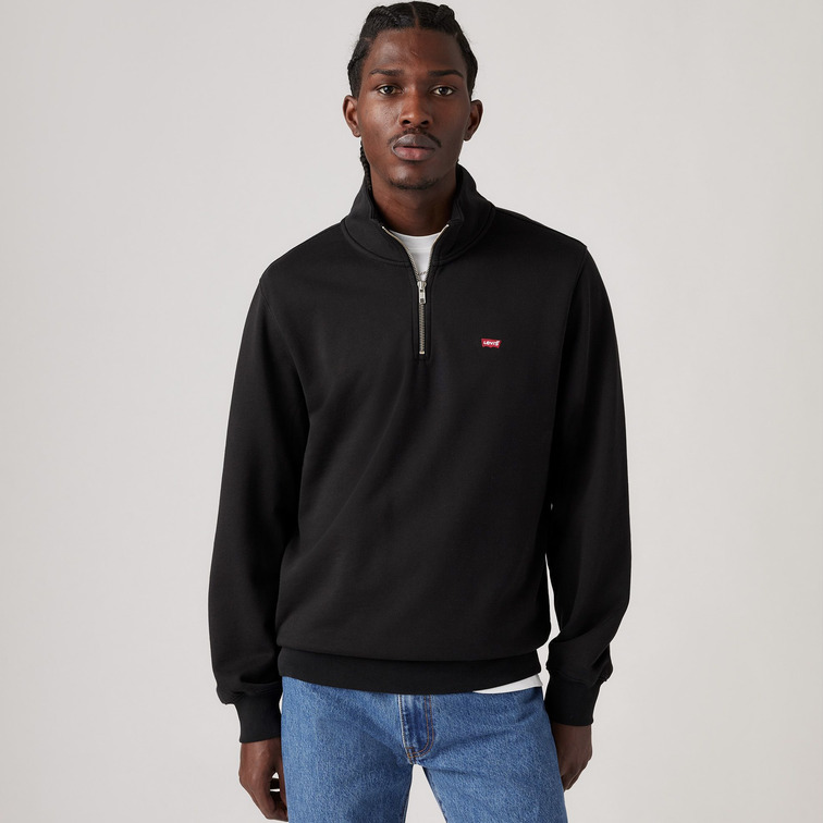 SUDADERA HOMBRE  LEVIS ORIGINAL HM 1/4 ZIP MINERAL BL