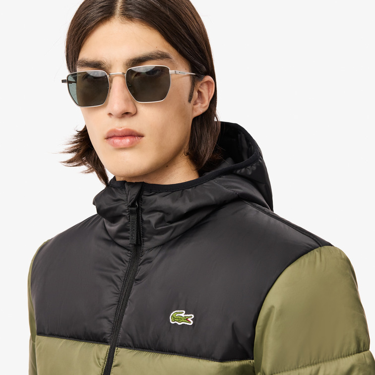 CAZADORA ACOLCHADA HOMBRE LACOSTE IMPERMEABLE ESTILO COLORBLOCK