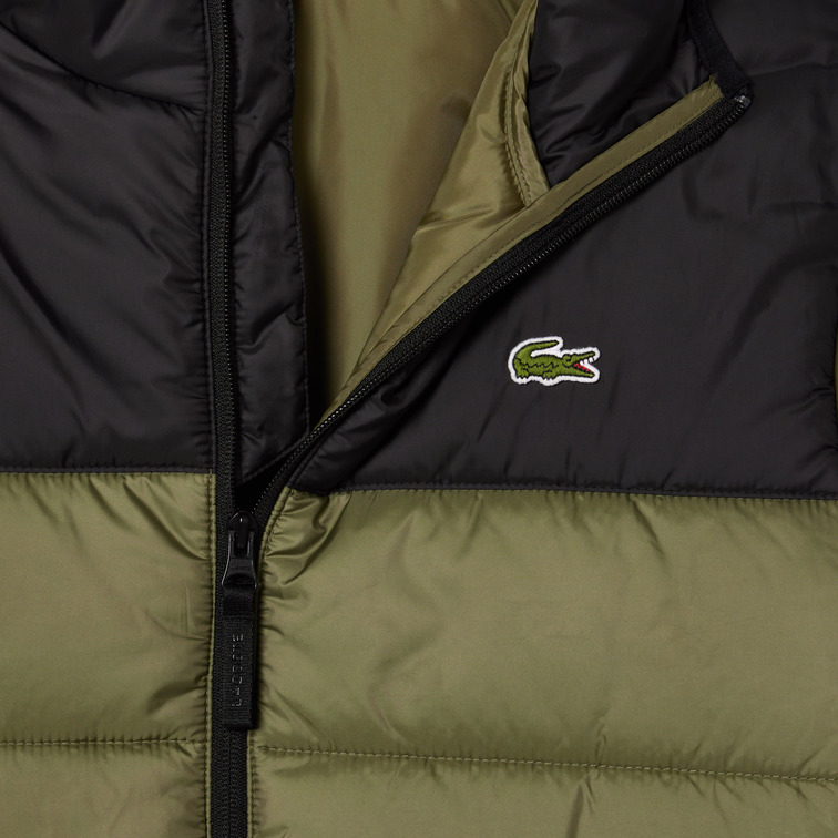 CAZADORA ACOLCHADA HOMBRE LACOSTE IMPERMEABLE ESTILO COLORBLOCK