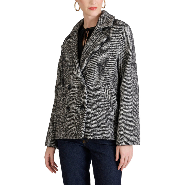 CHAQUETA MUJER NAFNAF PARIS GRIS JASPEADO