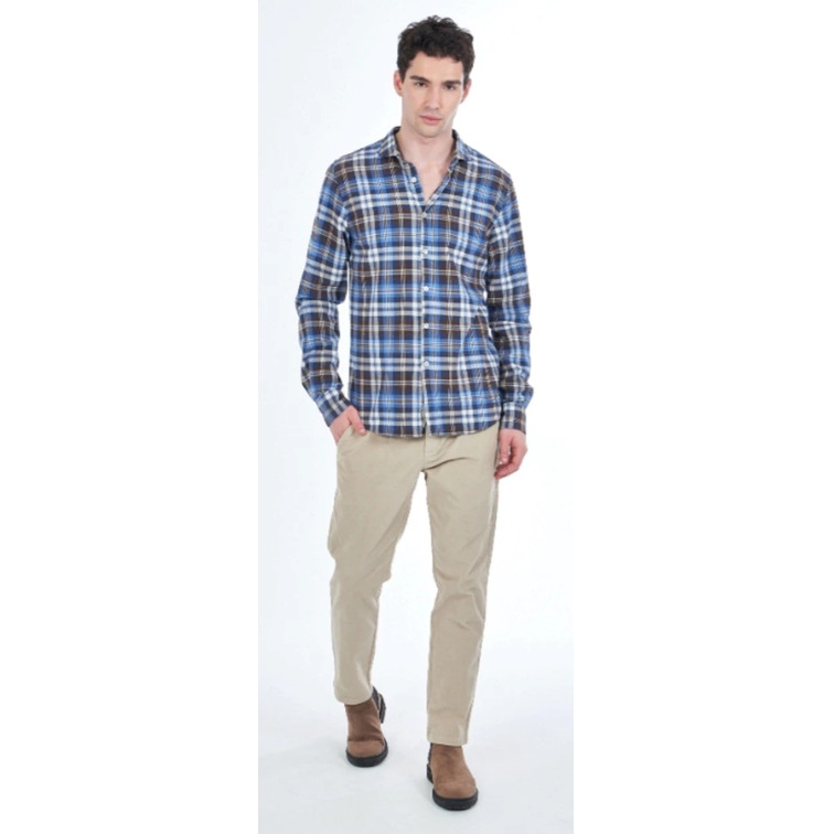 CAMISA HOMBRE YESZEE A CUADROS CUELLO FRANCÉS